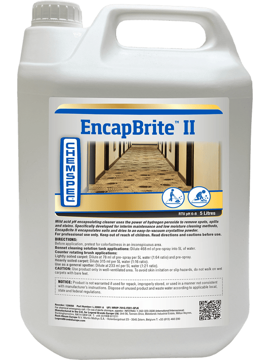 Chemspec EncapBrite II čisticí prostředek na koberce s nízkou vlhkostí pro údržbu 5 l - Izyclean